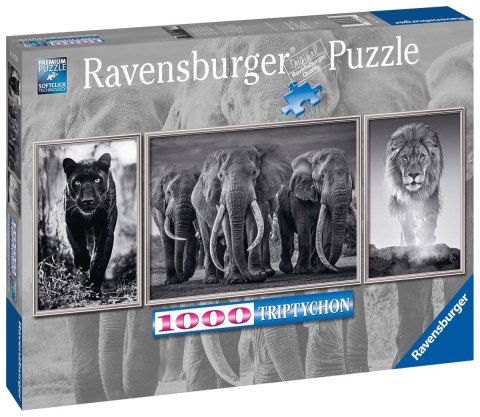 Ravensburger Puzzle 2D 1000 elementów: Czarno-białe zwierzaki 16729