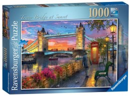 Ravensburger Puzzle 2D 1000 elementów: Zachód słońca nad Tower Bridge 15033