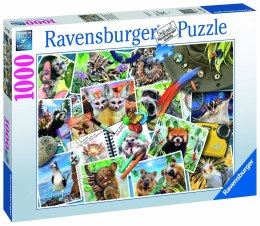 Ravensburger Puzzle 2D 1000 elementów: Zwierzaki w podróży 17322