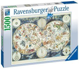 Ravensburger Puzzle 2D 1500 elementów: Mapa z fantastycznymi zwierzętami 16003