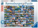 Ravensburger Puzzle 2D 3000 elementów: 99 pięknych miejsc w Europie 17080