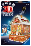 Ravensburger Puzzle 3D Budynki nocą: Piernikowa Chatka 216 elementów 11237