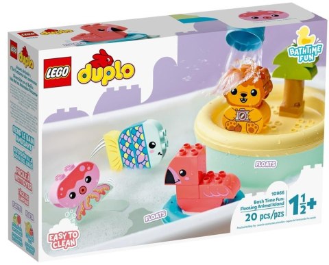 Klocki Lego DUPLO 10966 Zabawa w kąpieli: pływająca wyspa ze zwierzątkami 1,5+