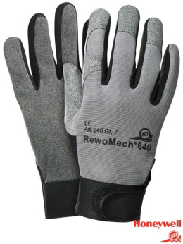 rękawice robocze wzmacniane skórą syntetyczną RewoMech 640 Honeywell