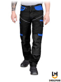 spodnie robocze do pasa Leader L.Hollman czarno-niebieskie