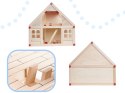 Domek dla lalek drewniany + mebelki i ludziki 40cm - akcesoria dla lalek