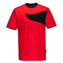 t-shirt roboczy PW2 PW211 Portwest czerwono-czarny