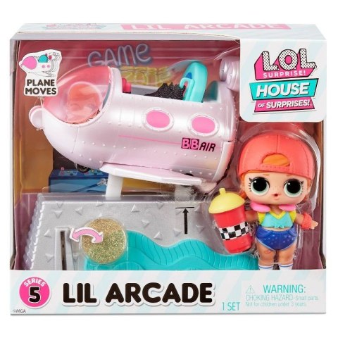 580218EUC L.O.L. Surprise Furniture Playset with Doll - Ride-On Plane & Sk8er Grrrl