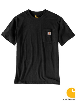 t-shirt roboczy męski Carhartt Workwear Pocket K87 czarny