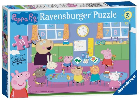 Ravensburger Puzzle dla dzieci 2D: Świnka Peppa i cała klasa 35 elementów 8627