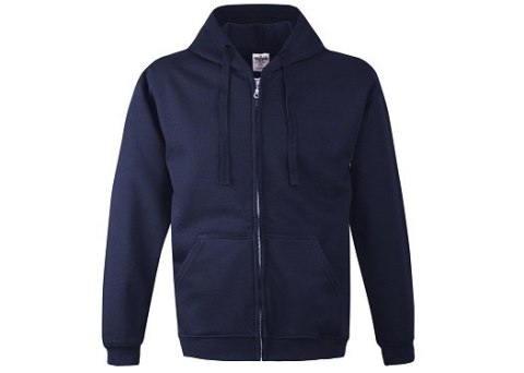 BLUZA Z KAPTUREM ZAPINANA 280G GRANATOWA ROZM. XXL