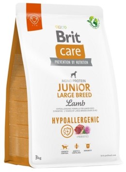 Karma sucha dla młodych psów dużych ras Brit Care Hypoallergenic Junior Large Lamb 3kg