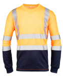 Polstar Brixton Flash koszulka robocza odblaskowa długi rękaw 50/50 pomarańczowo-czarna