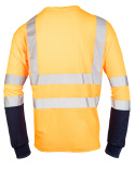 koszulka robocza odblaskowa długi rękaw 50/50 Brixton Flash Polstar pomarańczowo-czarna