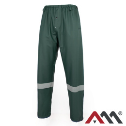 spodnie robocze do pasa przeciwdeszczowe SPR-PU Bornholm-Ref Green Art.Mas