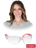 okulary ochronne przeciwodpryskowe OO-ARVADA Reis transparentno-różowy