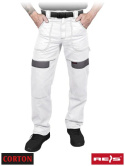spodnie robocze do pasa męskie Corton Reis biało-szare