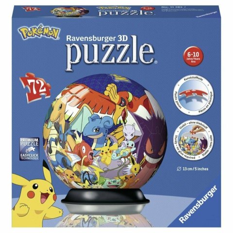 Ravensburger Puzzle 3D Kula: Pokemon 72 elementy 11785