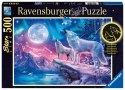 Ravensburger Puzzle 2D Świecące w ciemności: Wilk w zorzy polarnej 500 elementów 14952