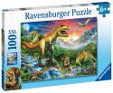 Ravensburger Puzzle dla dzieci 2D: Dinozaury 2 100 elementów 10665