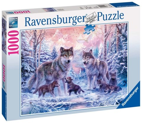 Ravensburger Puzzle 2D 1000 elementów: Śnieżne wilki 19146