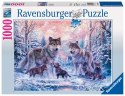 Ravensburger Puzzle 2D 1000 elementów: Śnieżne wilki 19146