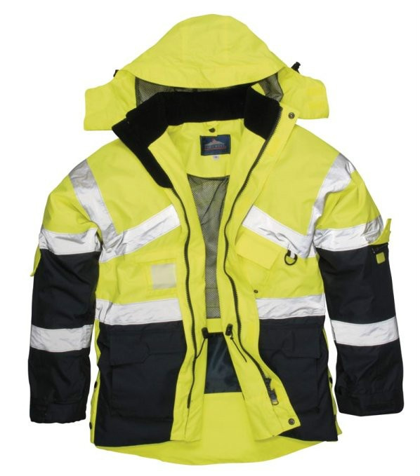 PORTWEST S760 ostrzegawcza kurtka robocza odblaskowa przeciwdeszczowa  oddychająca dla drogowców