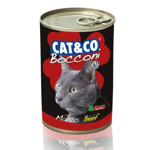 Cat&Co kawałki z wołowiną dla kota 400g