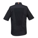 Portwest C746 bluza robocza szefa kuchni Mesh Air Pro z krótkimi rękawami czarna