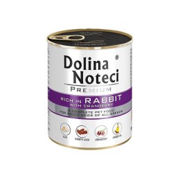 DOLINA NOTECI Premium karma mokra dla psa bogata w królika z żurawiną 800g