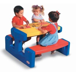 Little Tikes Large picnic table Primary Duży Stolik Do Zabawy 6os. 466800060 Niebieski