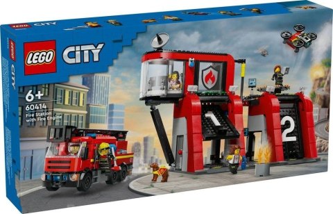 Lego CITY 60414 Remiza strażacka z wozem