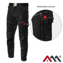 Art.Mas. Jeans Stretch Black spodnie robocze do pasa