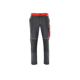 spodnie robocze do pasa Skiper Sara Workwear grafitowo-czerwone