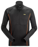 KOSZULKA TERMICZNA Z SUWAKIEM FUSION 9485 SNICKERS WORKWEAR CZARNA