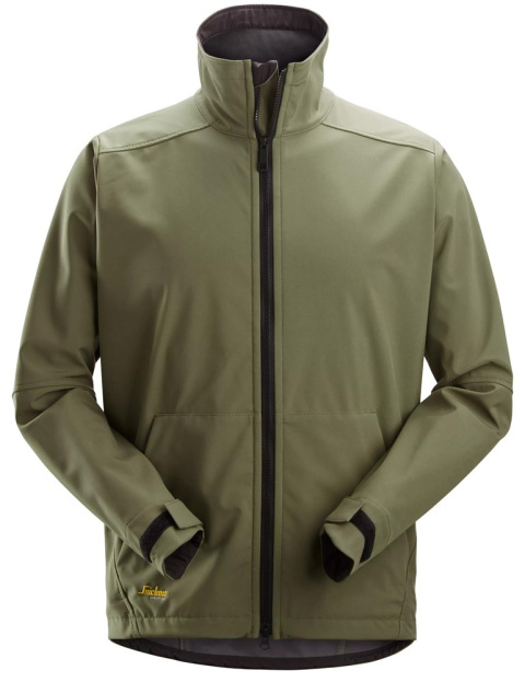 Kurtka robocza softshell wiatroszczelna AllroundWork 1205 Snickers Workwear zielona khaki