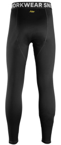 Termiczne legginsy robocze antybakteryjne Snickers Workwear 9486 Fusion czarne