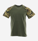 t-shirt roboczy Standard Plus Sara Workwear zielony Camo + oliwkowy