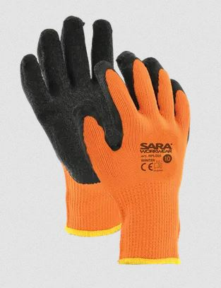 rękawice robocze ocieplane powlekane lateksem RPL015 Storm Winter Sara Workwear