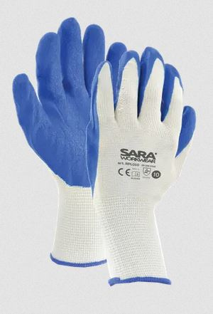 rękawice robocze powlekane lateksem RPL010 Bluemax Sara Workwear