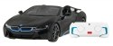 BMW i8 Roadster czarny RASTAR model 1:12 Zdalnie sterowane auto + pilot 2,4 GHz