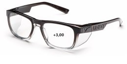 Mod.571 okulary korekcyjne, przezroczyste jednoogniskowe UV400 +3.0 AS