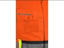 KURTKA OCIEPLANA ODBLASKOWA BENSON CXS CANIS DLA DROGOWCÓW Z KAPTUREM pomarańczowa kieszeń