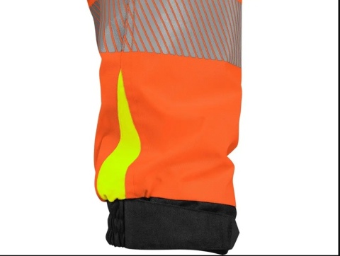 KURTKA OCIEPLANA ODBLASKOWA BENSON CXS CANIS DLA DROGOWCÓW Z KAPTUREM pomarańczowa rękaw