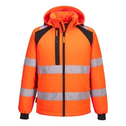 kurtka robocza softshell ocieplana ostrzegawcza WX2 (2L) CD809 Portwest pomarańczowo-czarna