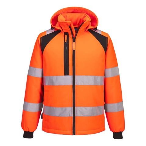 kurtka robocza softshell ocieplana ostrzegawcza WX2 (2L) CD809 Portwest pomarańczowo-czarna