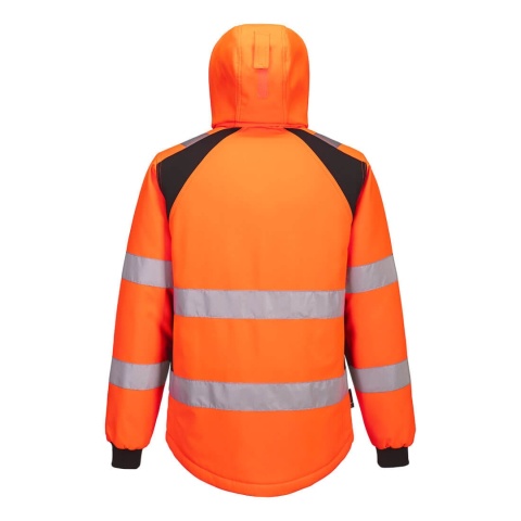 Portwest CD809 kurtka robocza softshell ocieplana ostrzegawcza WX2 (2L) pomarańczowo-czarna