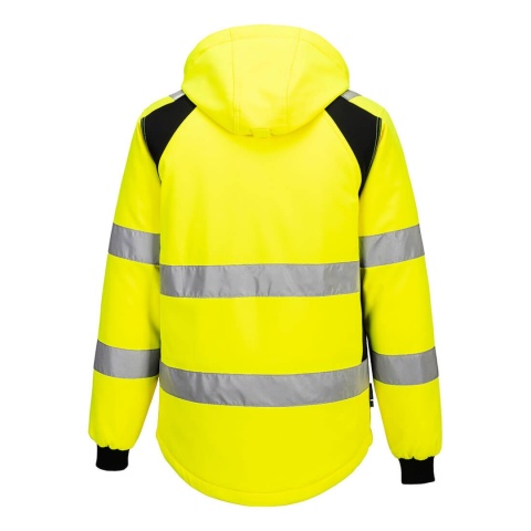 Portwest CD809 kurtka robocza softshell ocieplana ostrzegawcza WX2 (2L) żółto-czarna