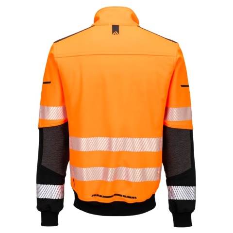 Portwest EV468 kurtka robocza softshell ostrzegawcza Bomber (3L) pomarańczowo-czarna