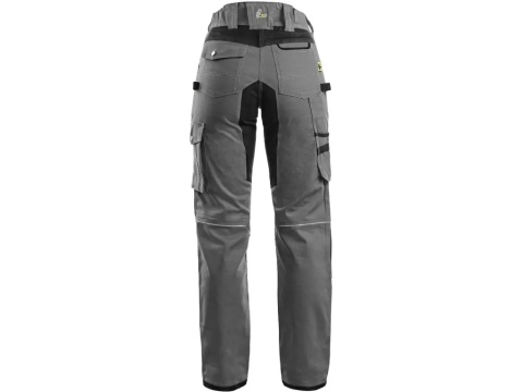 CXS Canis Stretch spodnie robocze do pasa damskie szaro-czarne